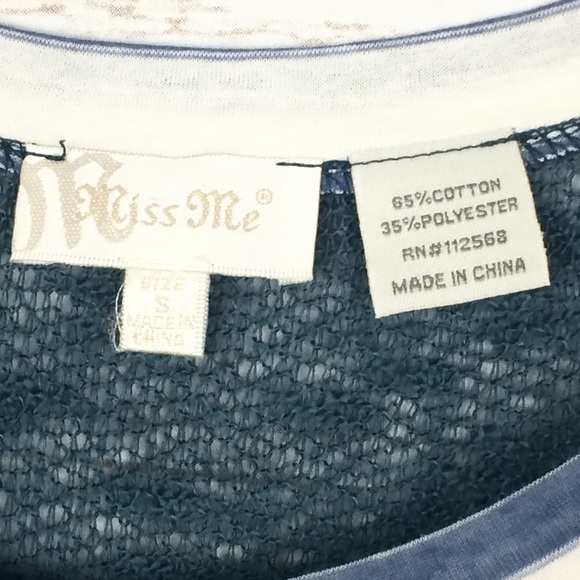 Miss Me Sheer Studded Cap Sleeve Top Size Small - Picture 4 of 8